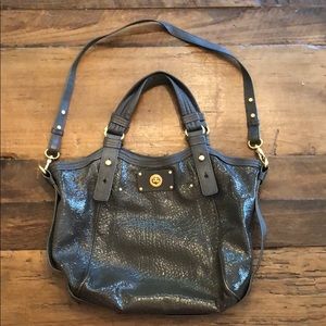 Gray shiny leather Marc Jacobs purse